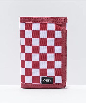 Vans Slipped Red & White Checkerboard Trifold Wallet