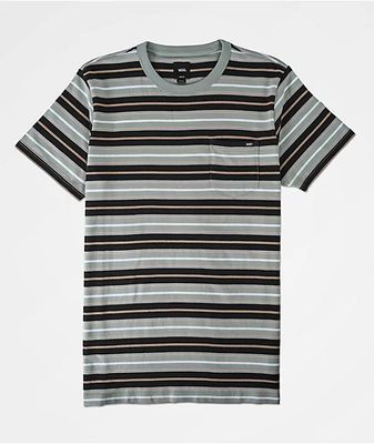 Vans Vernon Green & Black Stripe Pocket T-Shirt