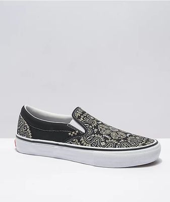 Vans x Baker Skate Slip-On Bandana Black Shoes