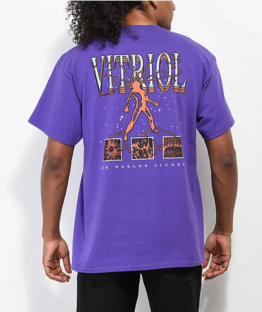 Vitriol Mayhem Black & Purple Tie Dye T-Shirt