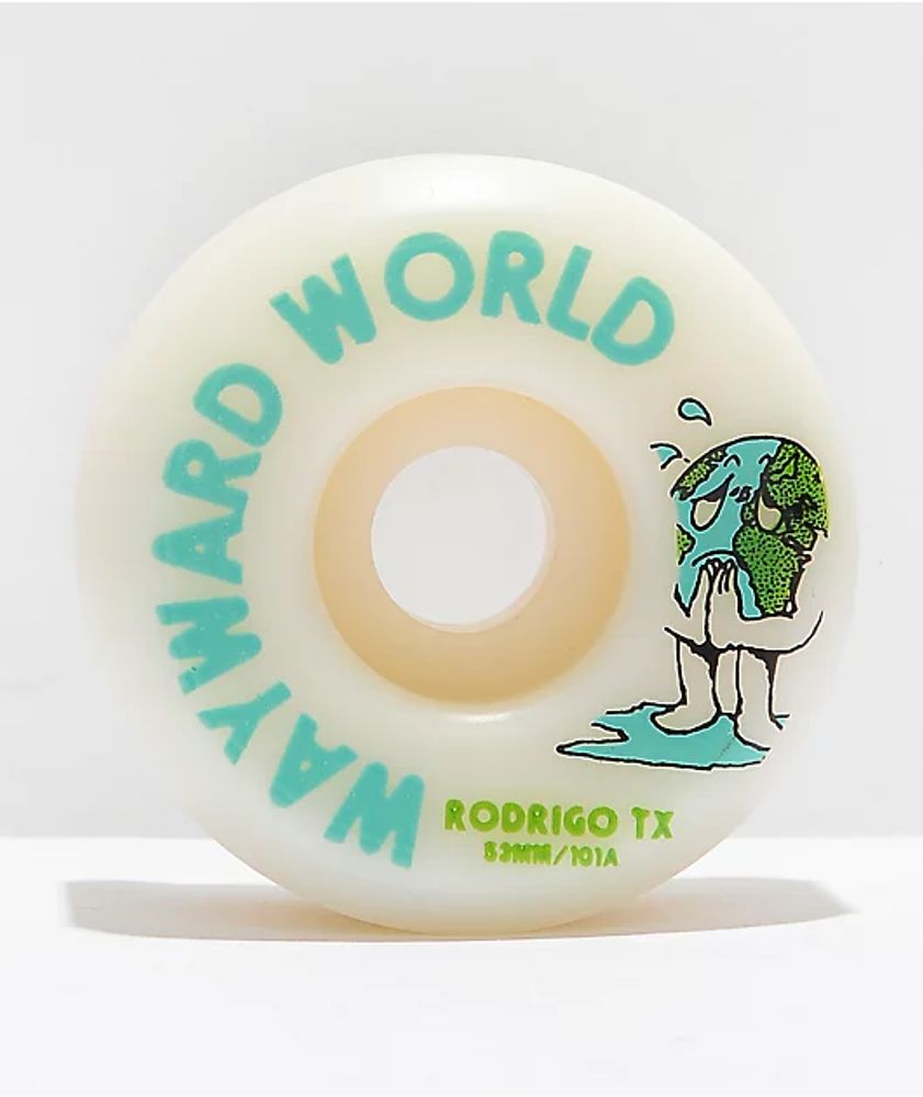 Wayward Rodrigo TX 53mm 101a White Skateboard Wheels
