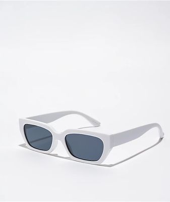 White & Black Rectangle Sunglasses