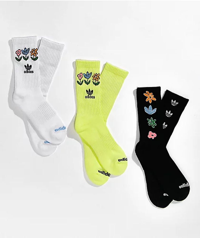 adidas Originals Always Flower 3 Pack Crew Socks