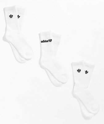 adidas Originals Icon White 3 Pack Crew Socks