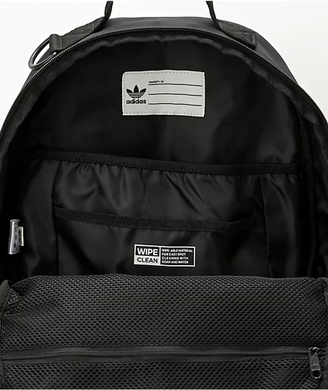 adidas Originals Originals National Premium Faux Leather Backpack in Black  for Men