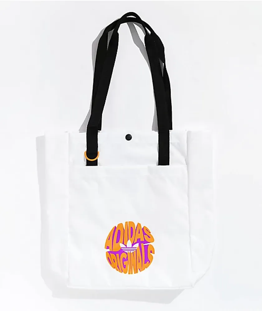 Adidas Originals Simple White & Orange Tote Bag