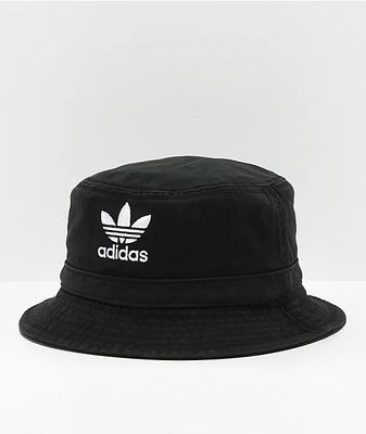 adidas Washed Black Bucket Hat