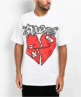 $AD BOYZ  by Junior H Broken Heart White T-Shirt