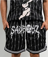 $AD BOYZ By Junior H Arrows Black Mesh Shorts