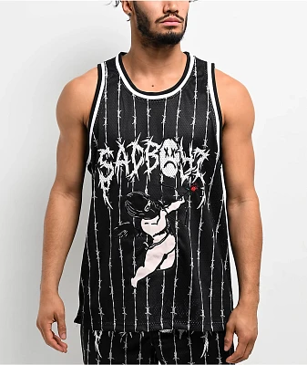 $AD BOYZ by Junior H Arrows Black Basketball Jersey