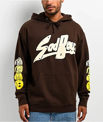 $AD BOYZ by Junior H Faces Brown Hoodie