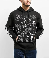 $AD BOYZ by Junior H RIP Love Black Hoodie