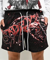 $AD BOYZ by Junior H X Lost Hills Barbed Wire Black Mesh Shorts