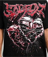 $AD BOYZ by Junior H X Lost Hills Barbed Wire Heart Black T-Shirt