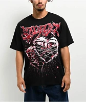 $AD BOYZ by Junior H X Lost Hills Barbed Wire Heart Black T-Shirt