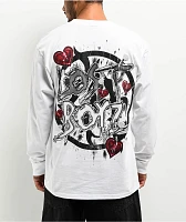 $AD BOYZ by Junior H X Lost Hills Hearts White Long Sleeve T-Shirt