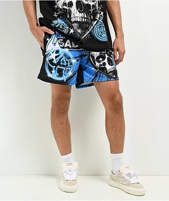$AD BOYZ by Junior H X Lost Hills Nails Black Mesh Shorts