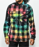  Odd Future Tie Dye Woven Flannel