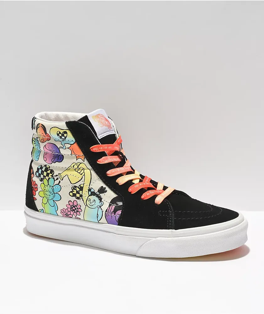  Vans Sk8-Hi Cultivate Care Floral Black & White Skate Shoes