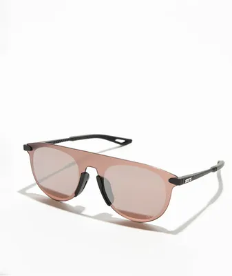 100% Legere Coil Matte Black & HiPER Silver Mirror Sunglasses