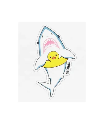 180TIDE Shark Rubber Duck White Sticker