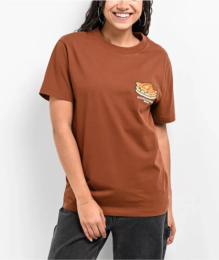 180TIDE Stacks Manta Ray Brown T-Shirt