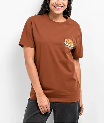 180TIDE Stacks Manta Ray Brown T-Shirt