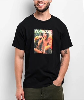 40s& Shorties x Penthouse Cover Girl Black T-Shirt