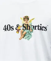 40s & Shorties Angel Logo White Long Sleeve T-Shirt