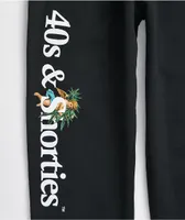 40s & Shorties Angel Plant Black Sweatpants