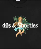 40s & Shorties Angel Plant Black T-Shirt