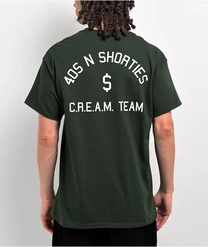 40s & Shorties Cream Team Green T-Shirt