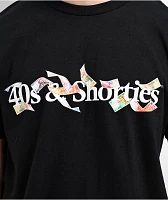 40s & Shorties Flying Euros Logo Black T-Shirt