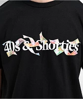 40s & Shorties Flying Euros Logo Black T-Shirt 