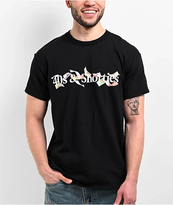 40s & Shorties Flying Euros Logo Black T-Shirt