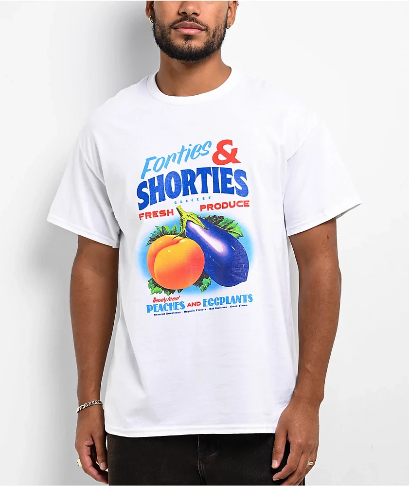 40s & Shorties Fresh Produce White T-Shirt