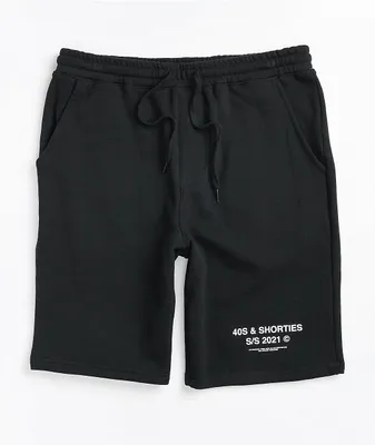 40s & Shorties General Logo Black Sweat Shorts