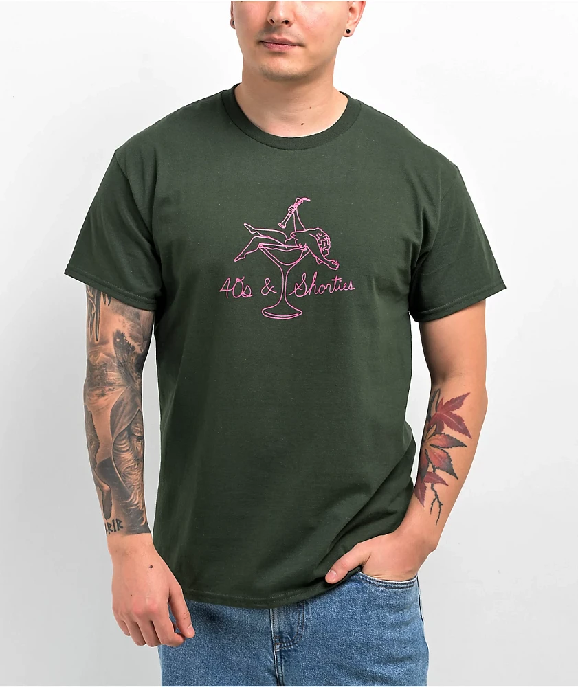 40s & Shorties Laid Back Dark Green T-Shirt 