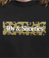 40s & Shorties Leopard Logo Black T-Shirt