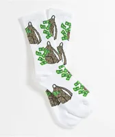 40s & Shorties Money Bag White Crew Socks