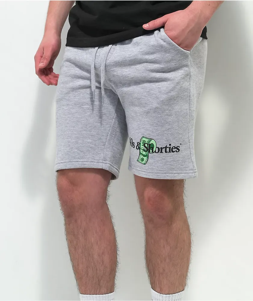 40s & Shorties Money Roll Grey Sweat Shorts