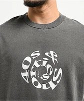 40s & Shorties Spiral Text Black Wash T-Shirt