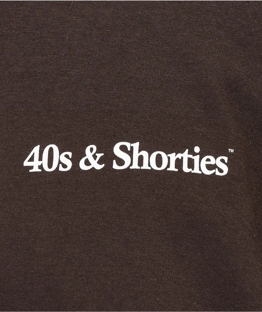 40s & Shorties Text Logo Brown Long Sleeve T-Shirt