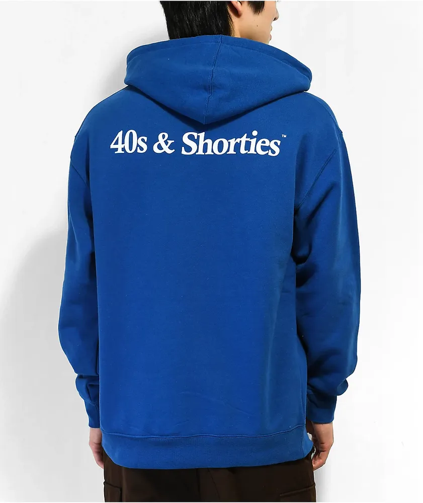 40s_and_shorties 40s & Shorties Text Logo Royal Blue Hoodie