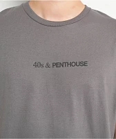 40s & Shorties x Penthouse Co-Branded Charcoal T-Shirt