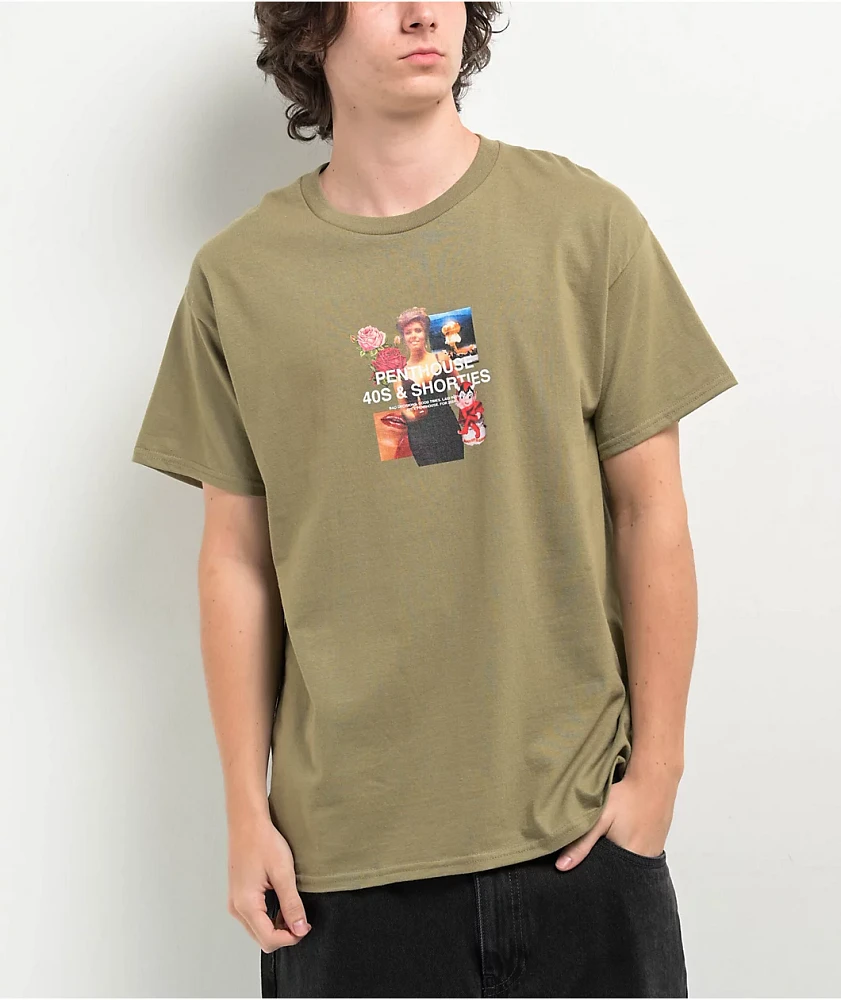 40s & Shorties x Penthouse Collage Green T-Shirt