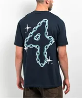 4Hunnid Chain Link Navy T-Shirt