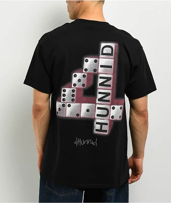 4Hunnid Dice Stack Black T-Shirt