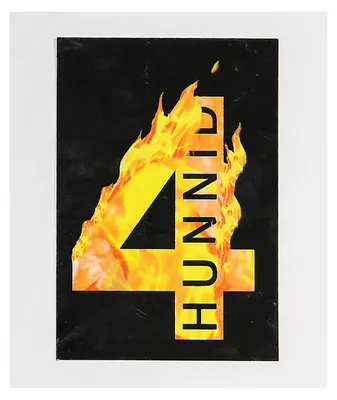 4Hunnid Flames Sticker