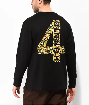 4Hunnid Floral 4 Black Long Sleeve T-Shirt